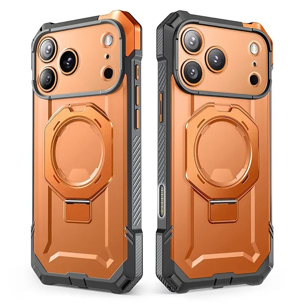 iPhone 17 Pro Max Supcase UB Grip Mag MagSafe dėklas – oranžinis-pilkas 1
