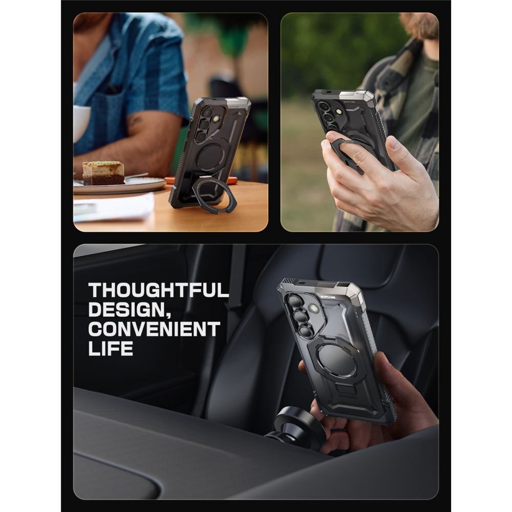 Samsung Galaxy S25 FE Supcase UB Grip Mag MagSafe dėklas – juodas 6 Samsung Galaxy S25 FE Supcase UB Grip Mag MagSafe dėklas – juodas 6