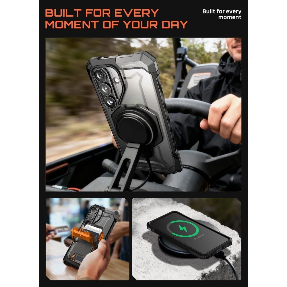 Samsung Galaxy S26 Supcase UB Grip Mag MagSafe dėklas – juodas 7