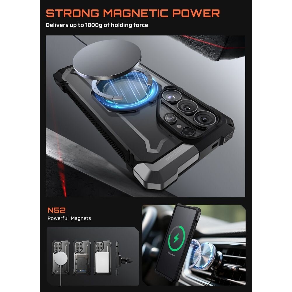 Samsung Galaxy S26 Ultra Supcase UB Grip Mag MagSafe dėklas – juodas 2