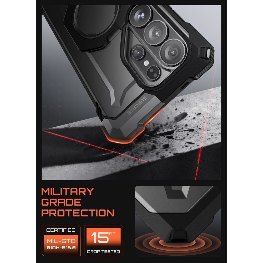 Samsung Galaxy S26 Ultra Supcase UB Grip Mag MagSafe dėklas – juodas 4 Samsung Galaxy S26 Ultra Supcase UB Grip Mag MagSafe dėklas – juodas 4