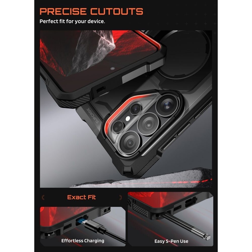 Samsung Galaxy S26 Ultra Supcase UB Grip Mag MagSafe dėklas – juodas 6