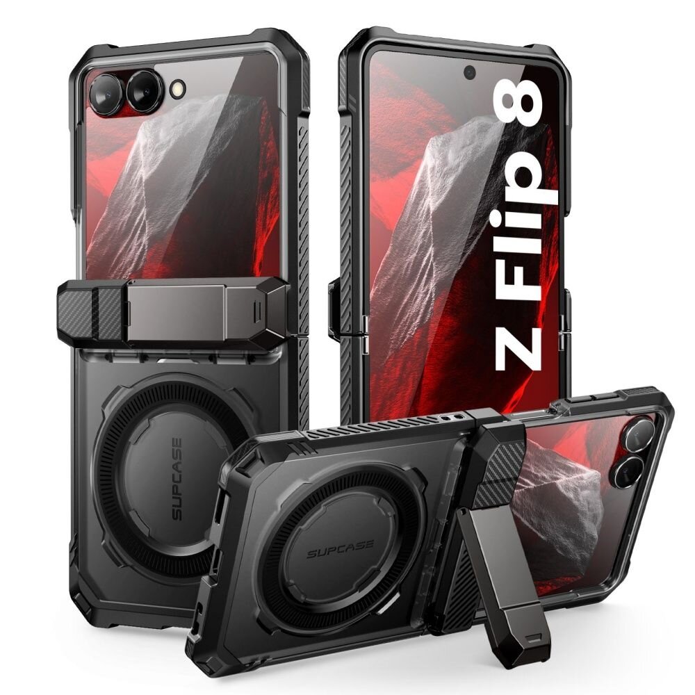 Samsung Galaxy Z Flip 8 Supcase UB Grip Mag MagSafe dėklas - Juodas