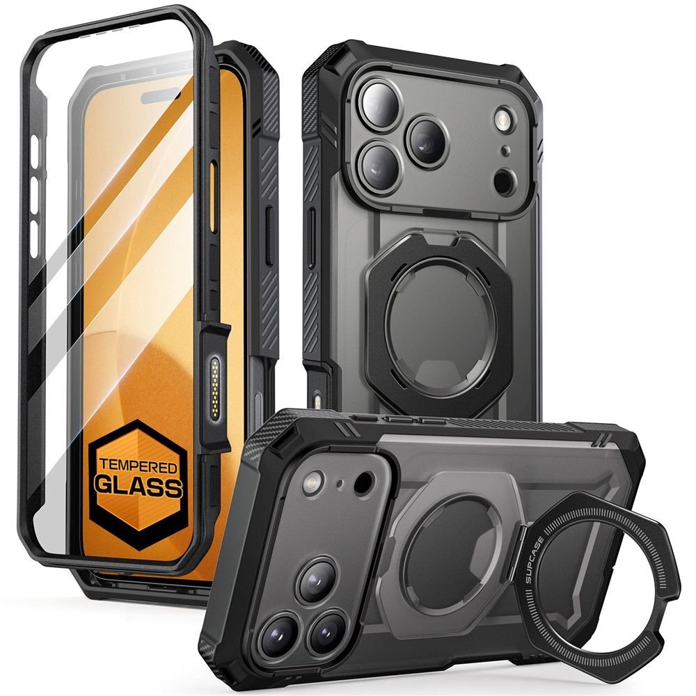 iPhone 17 Pro dėklas Supcase UB Grip Pro Mag su MagSafe – juodas iPhone 17 Pro dėklas Supcase UB Grip Pro Mag su MagSafe – juodas