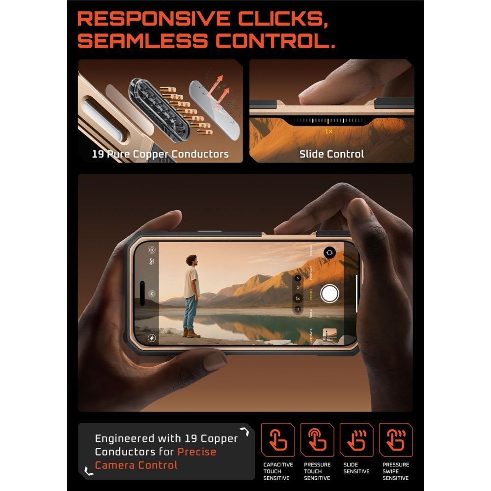 iPhone 17 Pro dėklas Supcase UB Grip Pro Mag, MagSafe – auksinis 5