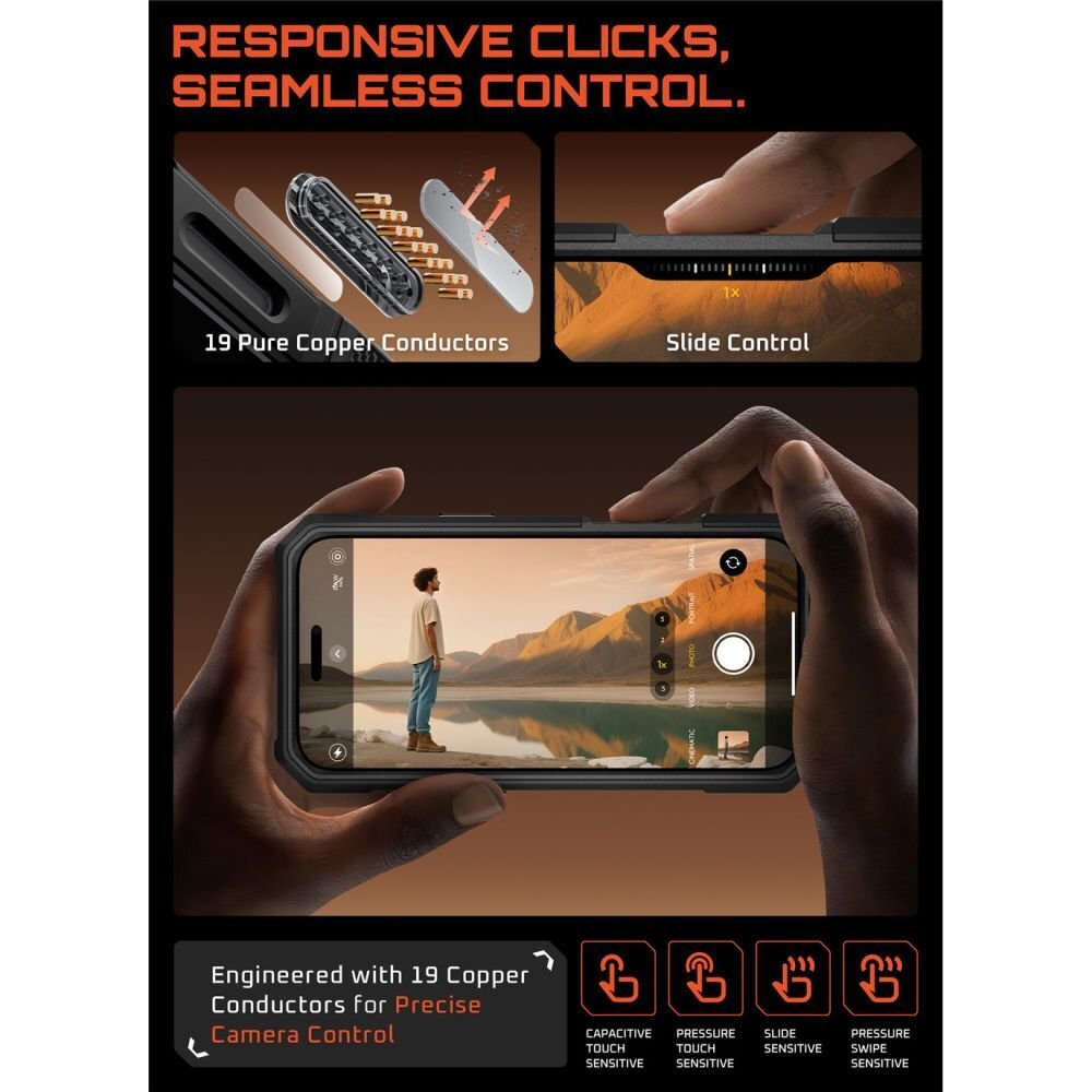 iPhone 17 Pro Max dėklas Supcase UB Grip Pro Mag su MagSafe – juodas 5 iPhone 17 Pro Max dėklas Supcase UB Grip Pro Mag su MagSafe – juodas 5
