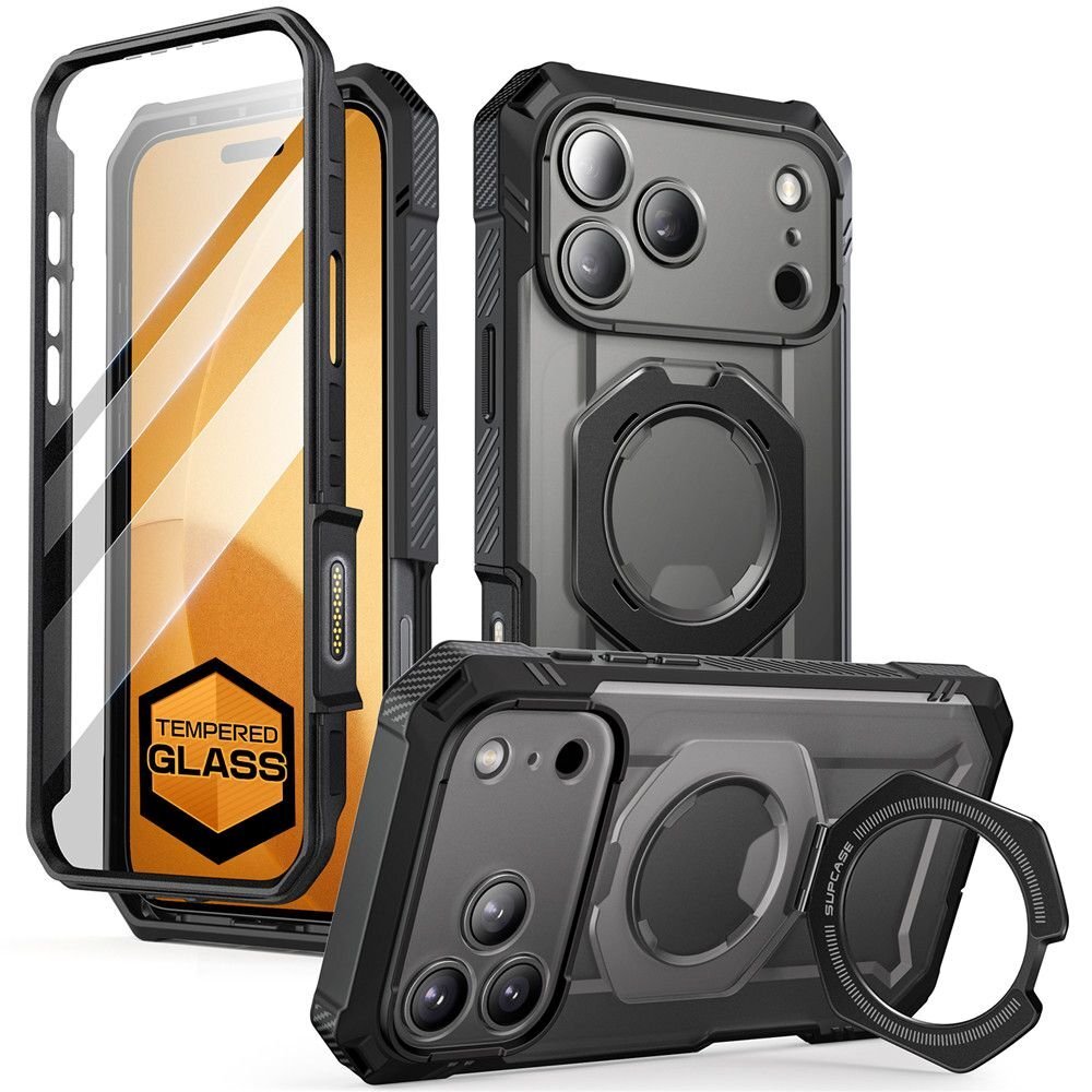 iPhone 17 Pro Max dėklas Supcase UB Grip Pro Mag su MagSafe – juodas iPhone 17 Pro Max dėklas Supcase UB Grip Pro Mag su MagSafe – juodas