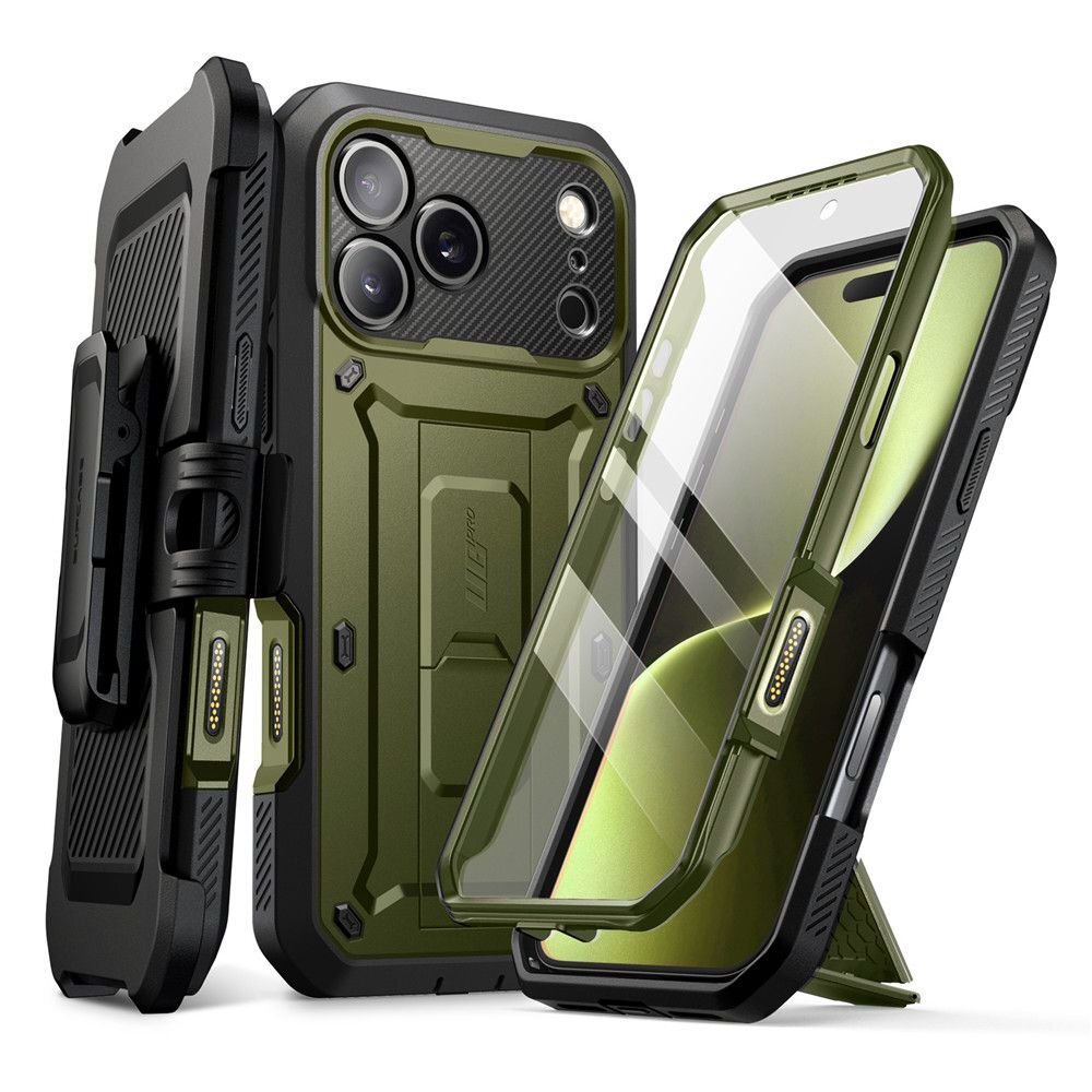 iPhone 17 Pro dėklas Supcase UB Pro – žalias iPhone 17 Pro dėklas Supcase UB Pro – žalias