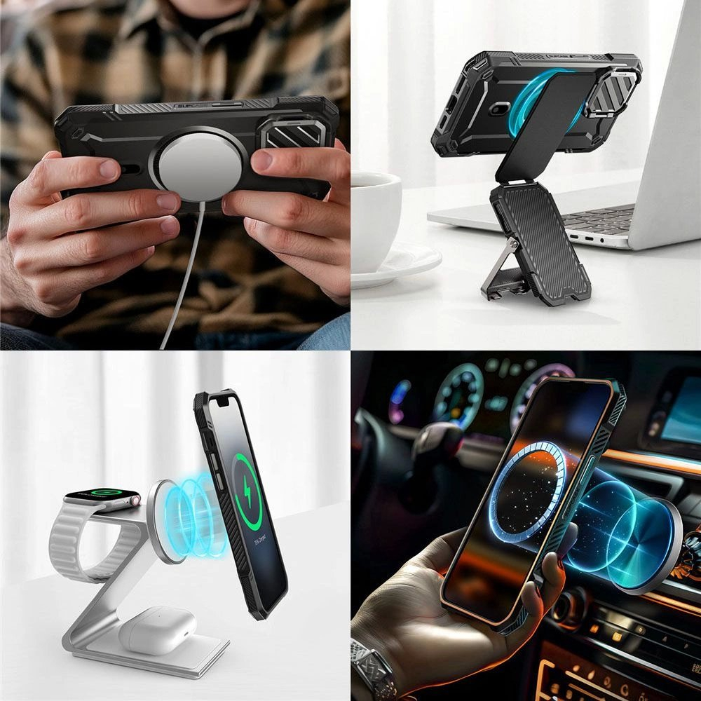 Supcase UB XT Mag MagSafe iPhone 16e Dėklas - Juodas 4 Supcase UB XT Mag MagSafe iPhone 16e Dėklas - Juodas 4