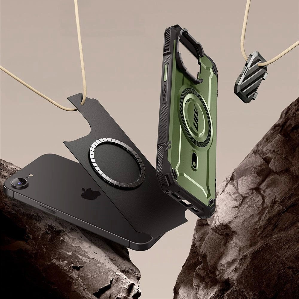 Supcase UB XT Mag MagSafe iPhone 16e Dėklas - Olive 2 Supcase UB XT Mag MagSafe iPhone 16e Dėklas - Olive 2