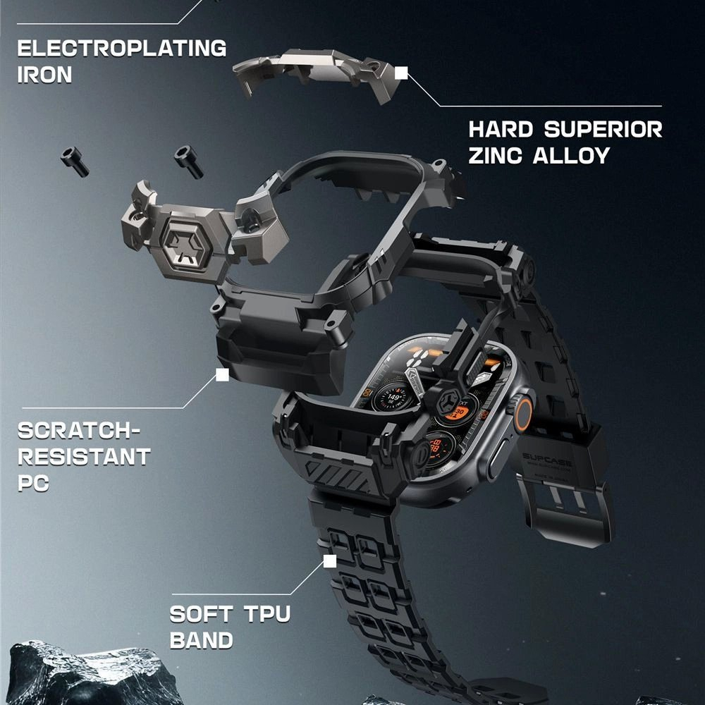 Supcase Unicorn Beetle Ore Dėklas skirtas Apple Watch Ultra 1 / 2 49mm - Juodas 3