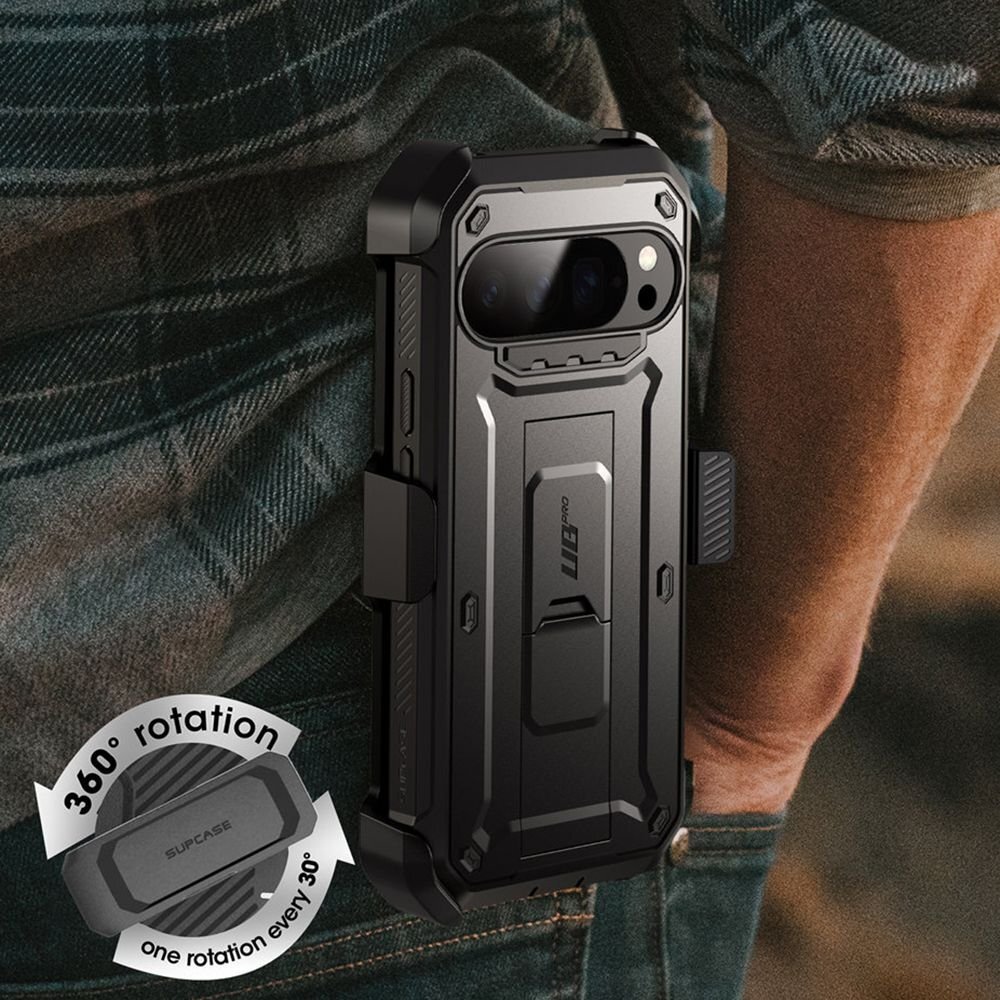 Google Pixel 10 Pro XL Supcase Unicorn Beetle Pro dėklas – juodas 3