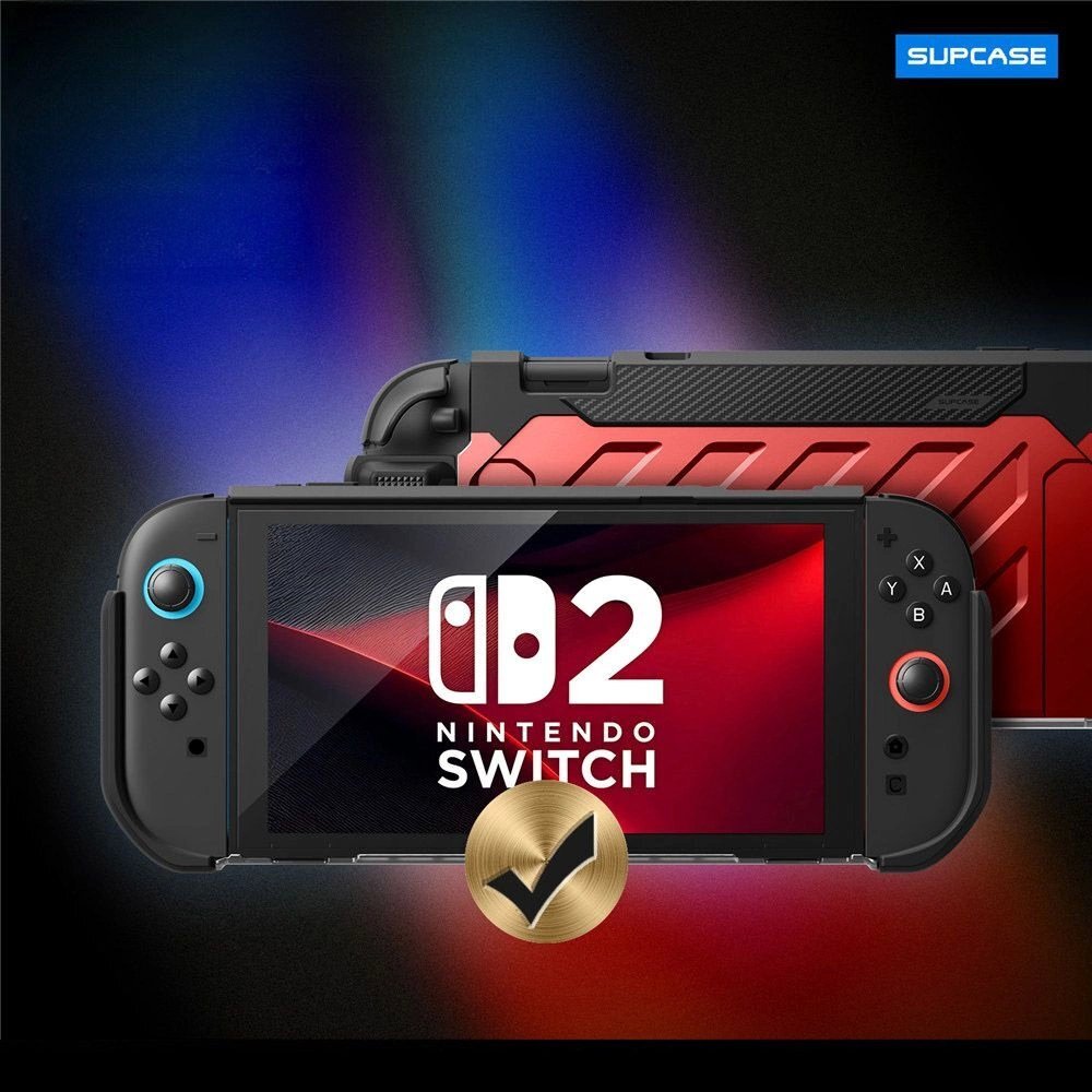Nintendo Switch 2 dėklas Supcase Unicorn Beetle Pro – raudonas ir juodas 5