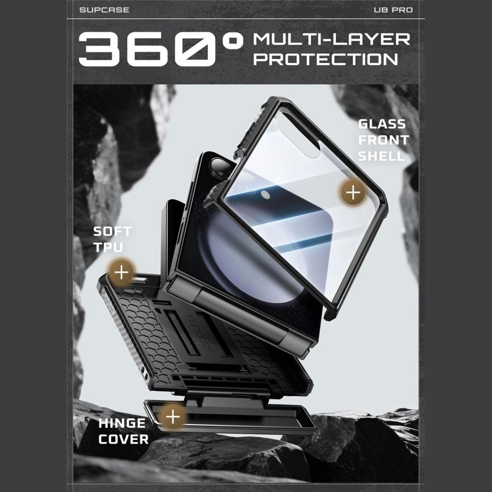 Samsung Galaxy Z Flip 7 dėklas Supcase Unicorn Beetle Pro – juodas 3 Samsung Galaxy Z Flip 7 dėklas Supcase Unicorn Beetle Pro – juodas 3