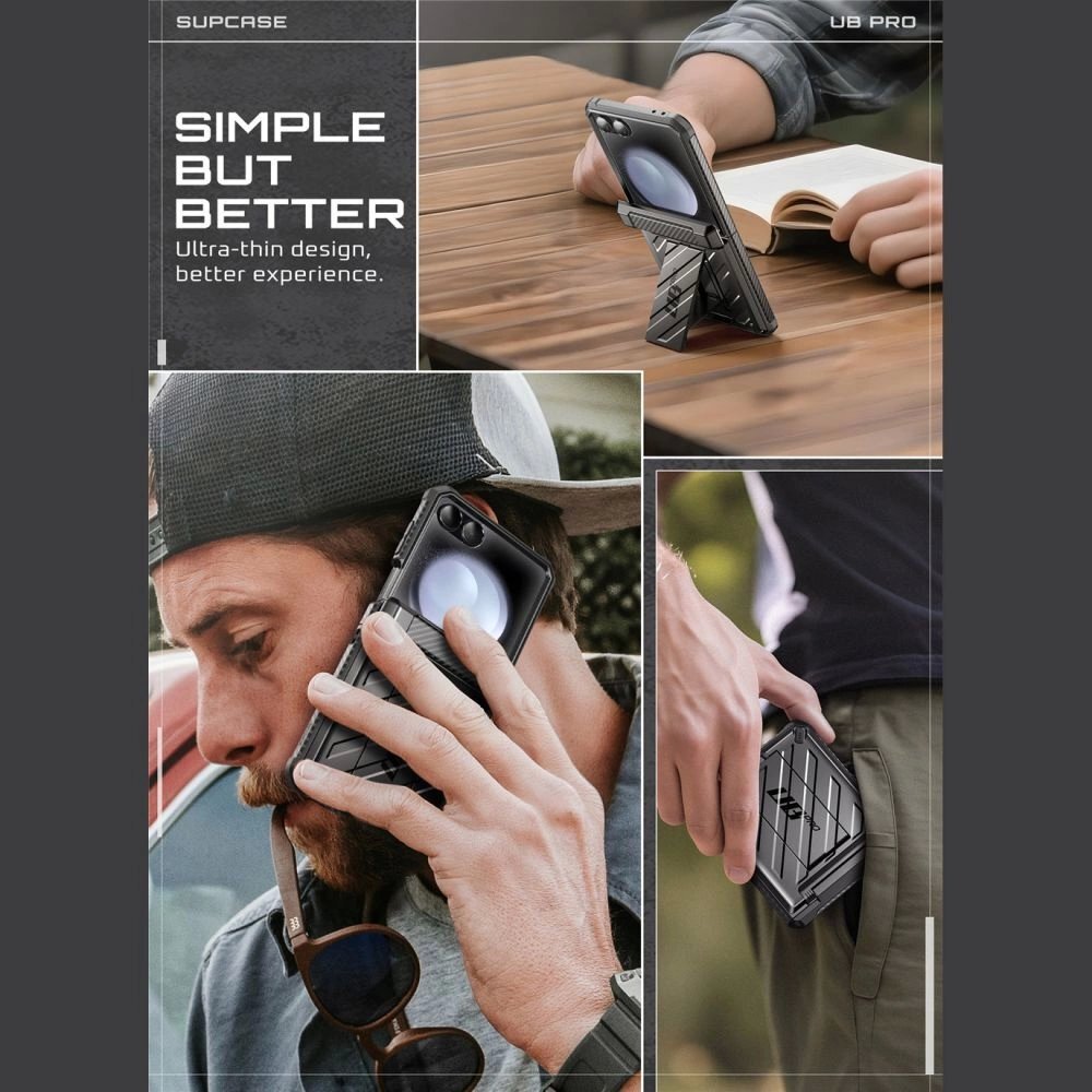 Samsung Galaxy Z Flip 7 dėklas Supcase Unicorn Beetle Pro – juodas 7