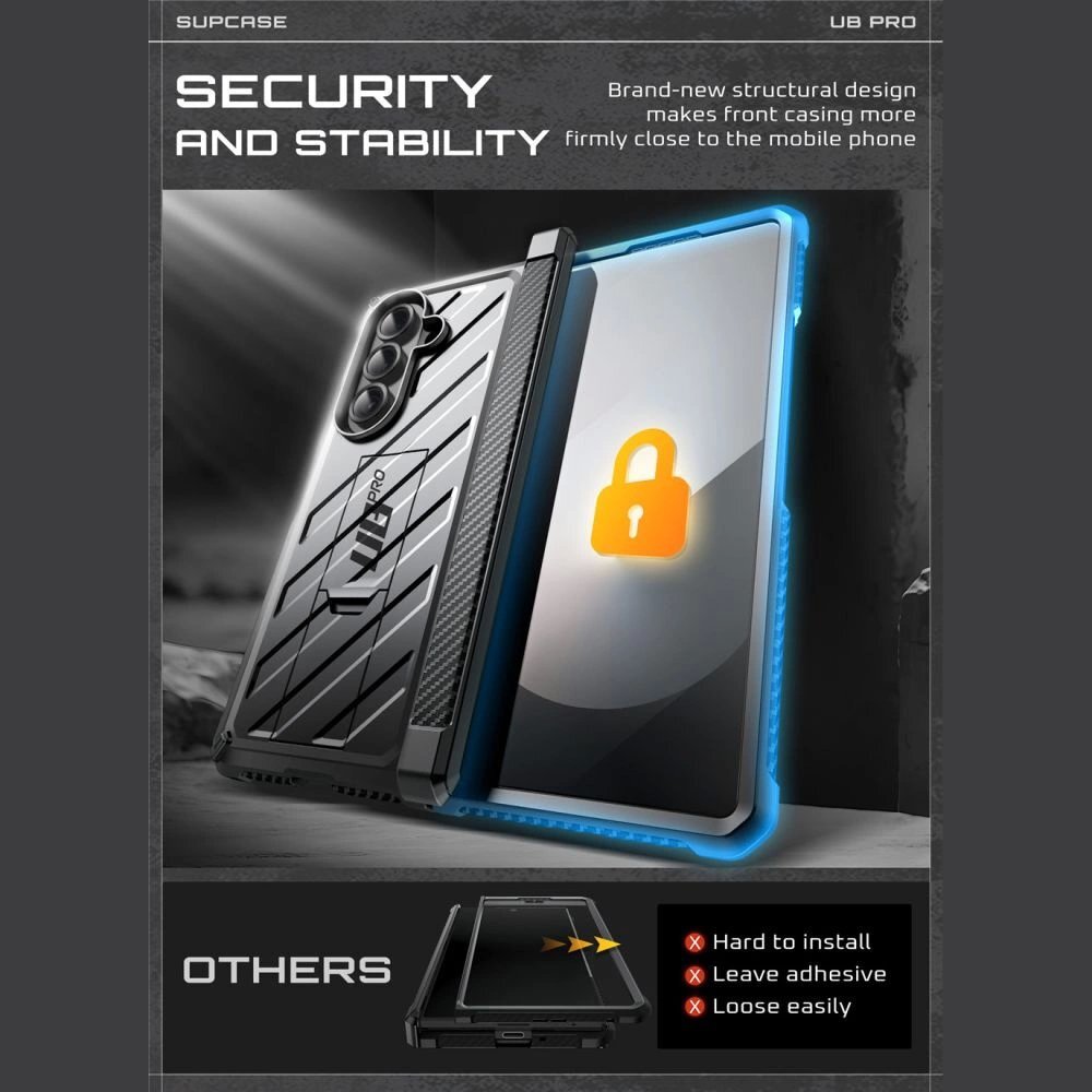 Samsung Galaxy Z Fold 7 dėklas Supcase Unicorn Beetle Pro – juodas 5 Samsung Galaxy Z Fold 7 dėklas Supcase Unicorn Beetle Pro – juodas 5