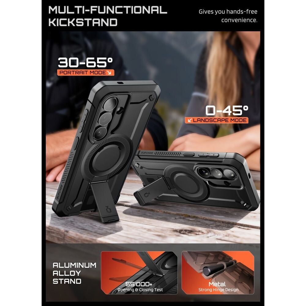 Samsung Galaxy S26 Supcase Unicorn Beetle Pro Mag MagSafe 2-Pack dėklas – juodas 5