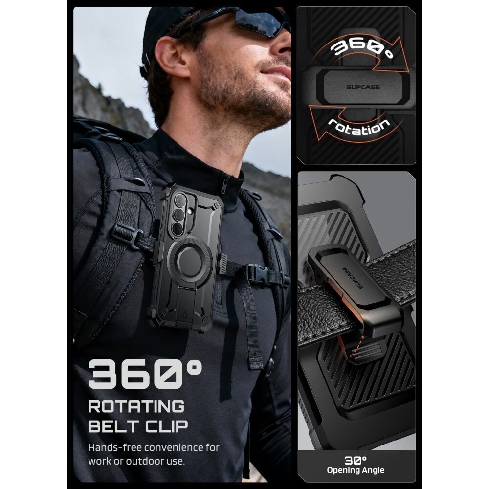 Samsung Galaxy S26 Supcase Unicorn Beetle Pro Mag MagSafe 2-Pack dėklas – juodas 6