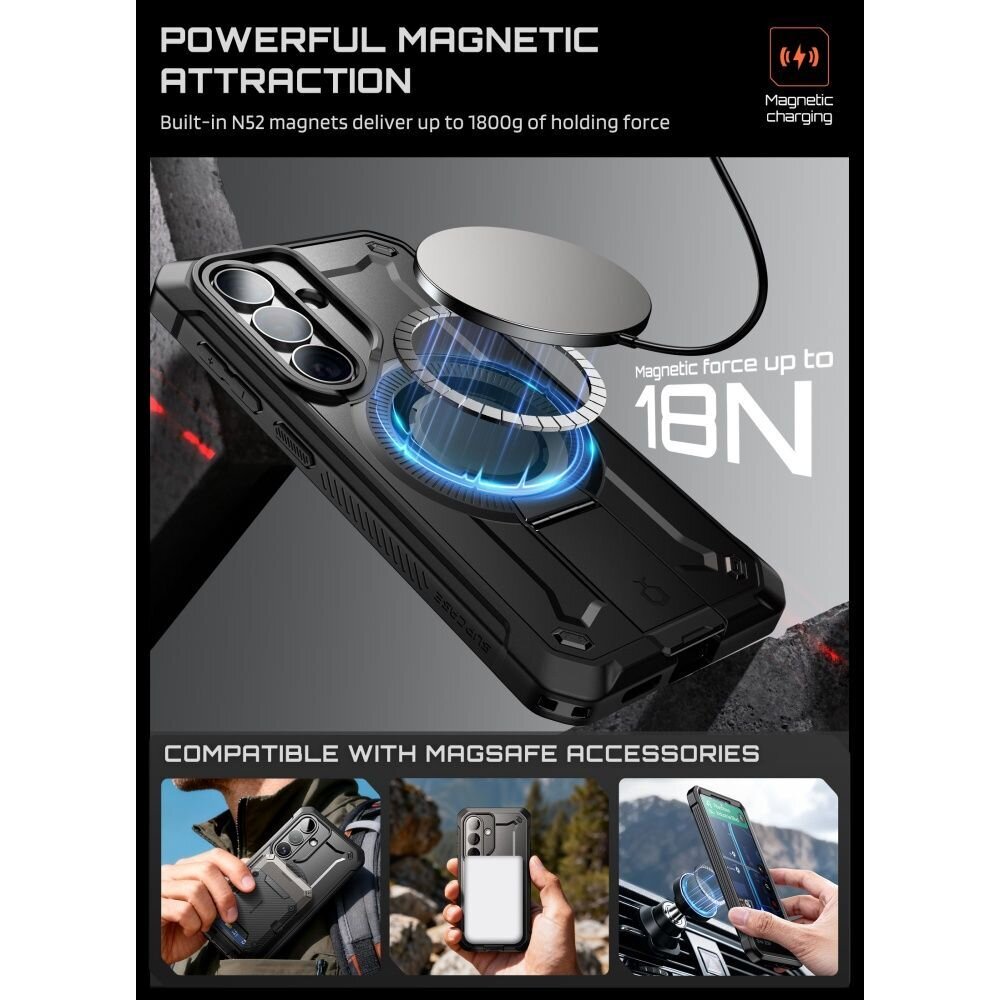 Samsung Galaxy S26+ Supcase Unicorn Beetle Pro Mag MagSafe 2-Pack dėklas – juodas 3 Samsung Galaxy S26+ Supcase Unicorn Beetle Pro Mag MagSafe 2-Pack dėklas – juodas 3