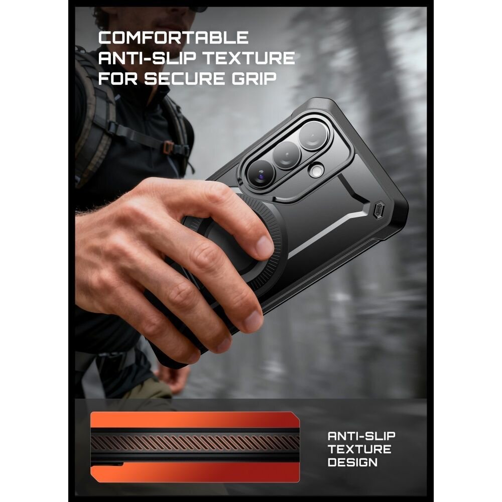 Samsung Galaxy S26+ Supcase Unicorn Beetle Pro Mag MagSafe 2-Pack dėklas – juodas 7