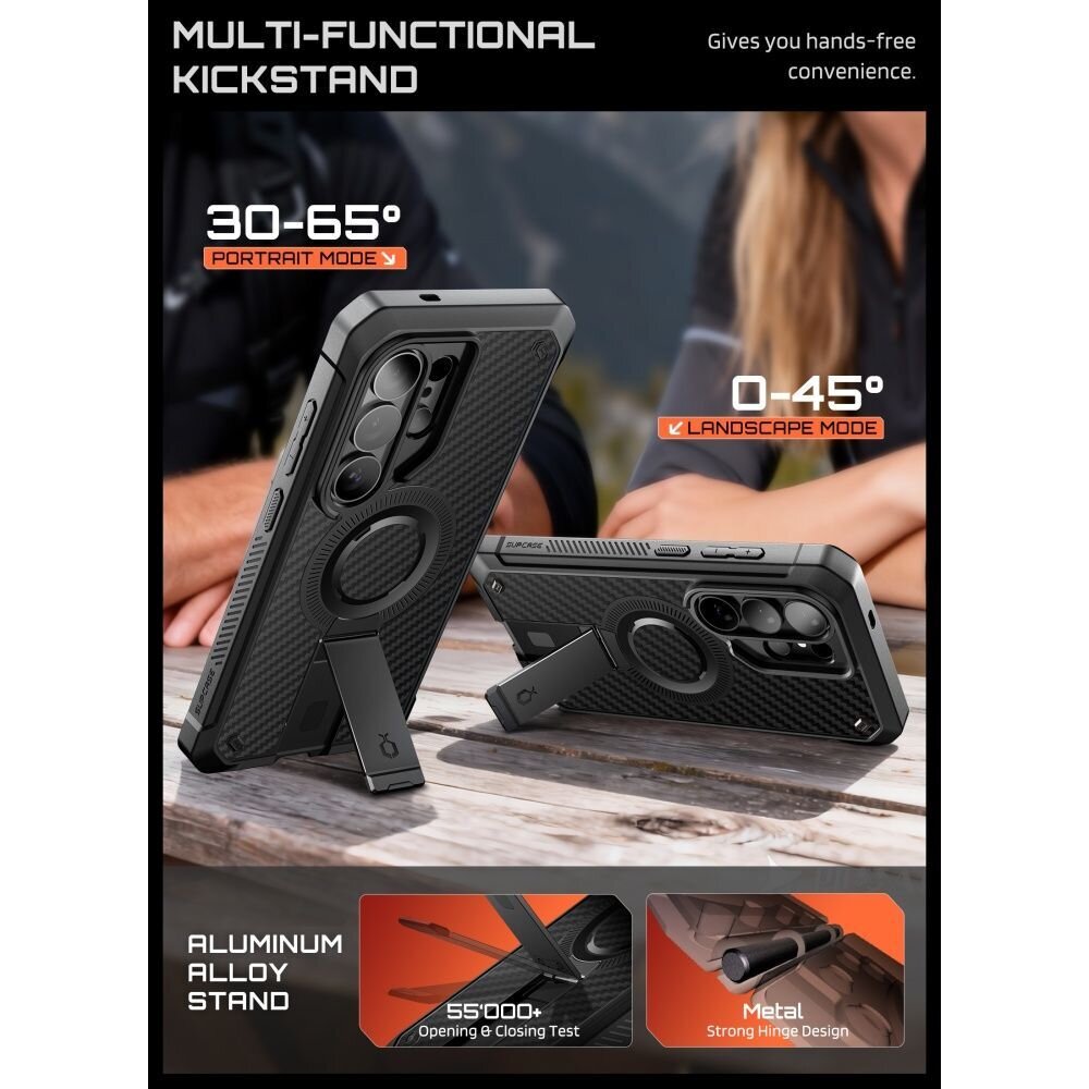 Samsung Galaxy S26 Ultra Supcase Unicorn Beetle Pro Mag MagSafe 2 dalių dėklas – juodas 5 Samsung Galaxy S26 Ultra Supcase Unicorn Beetle Pro Mag MagSafe 2 dalių dėklas – juodas 5
