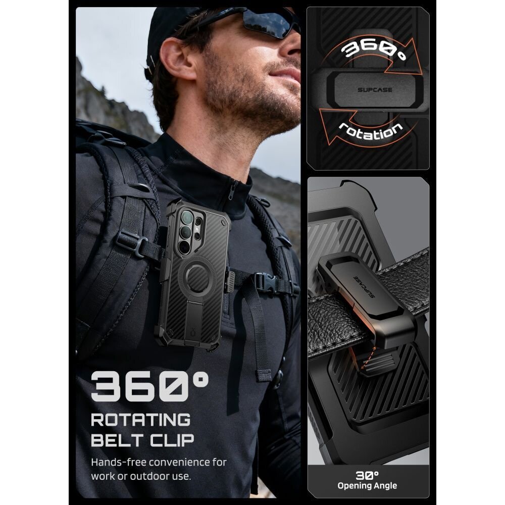 Samsung Galaxy S26 Ultra Supcase Unicorn Beetle Pro Mag MagSafe 2 dalių dėklas – juodas 6 Samsung Galaxy S26 Ultra Supcase Unicorn Beetle Pro Mag MagSafe 2 dalių dėklas – juodas 6