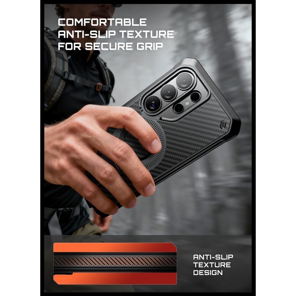 Samsung Galaxy S26 Ultra Supcase Unicorn Beetle Pro Mag MagSafe 2 dalių dėklas – juodas 7