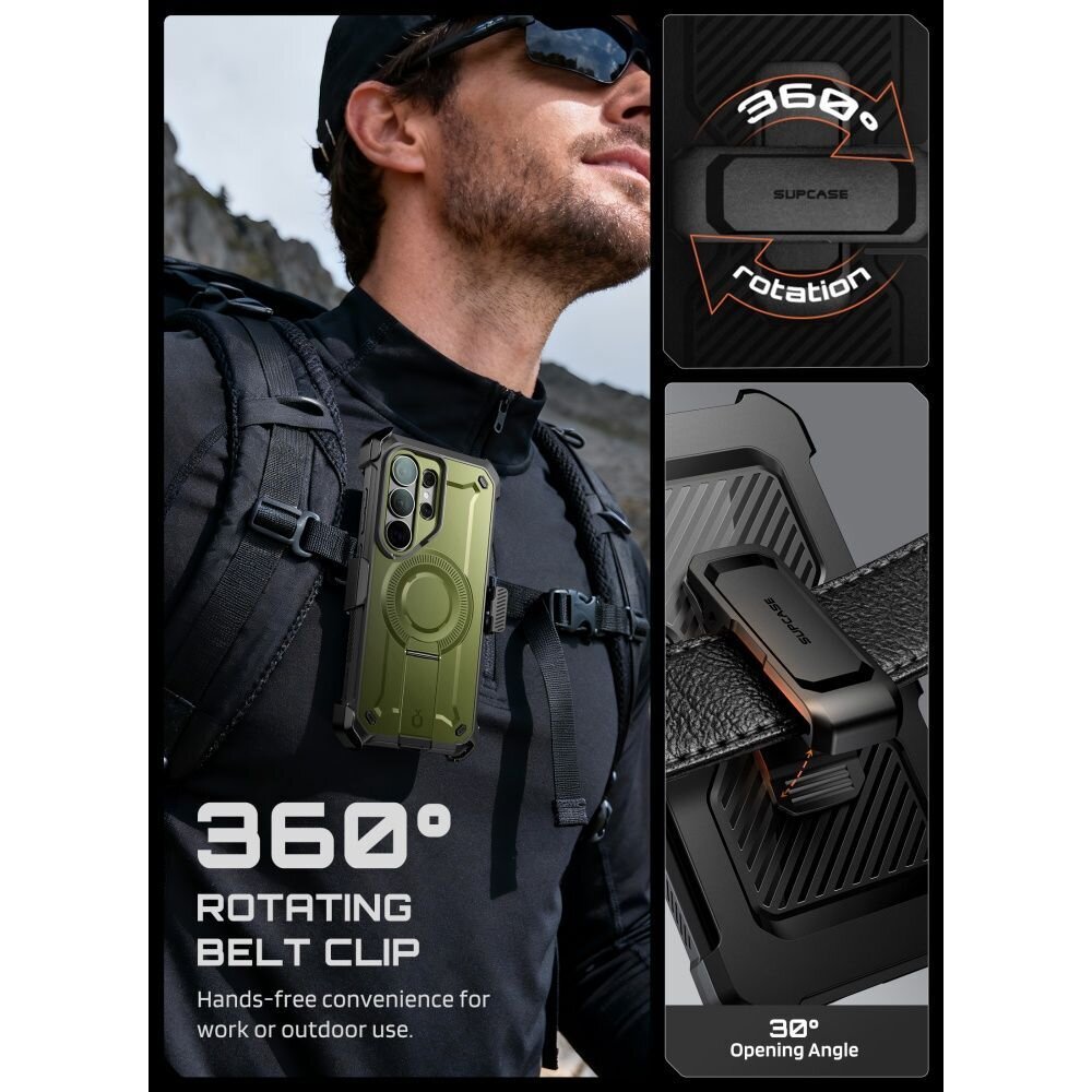 Samsung Galaxy S26 Ultra Supcase Unicorn Beetle Pro Mag MagSafe 2-Pack dėklas – žalias ir juodas 6 Samsung Galaxy S26 Ultra Supcase Unicorn Beetle Pro Mag MagSafe 2-Pack dėklas – žalias ir juodas 6