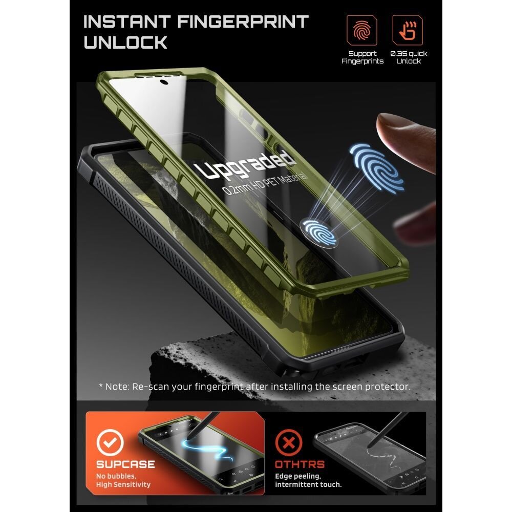 Samsung Galaxy S26 Ultra Supcase Unicorn Beetle Pro Mag MagSafe 2-Pack dėklas – žalias ir juodas 8