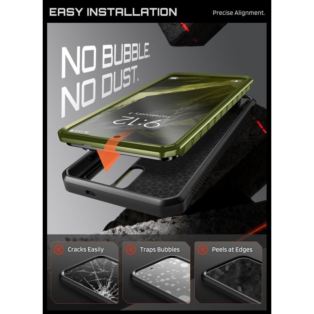 Samsung Galaxy S26 Ultra Supcase Unicorn Beetle Pro Mag MagSafe 2-Pack dėklas – žalias ir juodas 9