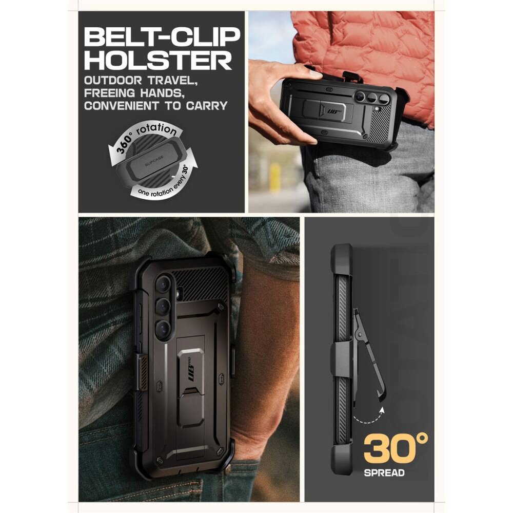 Samsung Galaxy S25 FE Supcase Unicorn Beetle Pro dėklas – juodas 6 Samsung Galaxy S25 FE Supcase Unicorn Beetle Pro dėklas – juodas 6