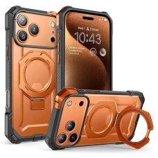 iPhone 17 Pro Max Supcase UB Grip Mag MagSafe dėklas – oranžinis-pilkas
