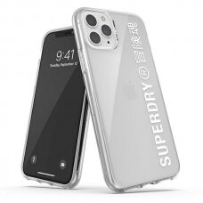 SuperDry Snap iPhone 11 Pro Max Clear Case Permatomas/Baltas 41580
