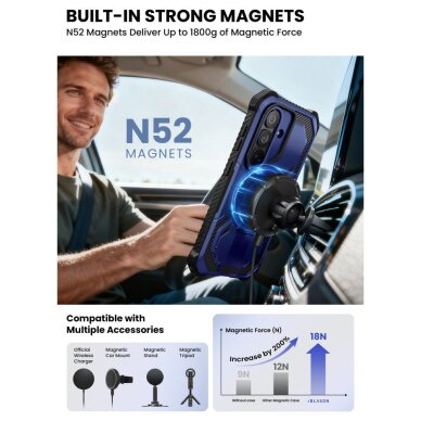 Samsung Galaxy S26 Supcase ArmorBox Mag MagSafe dėklas – tamsiai mėlynas ir juodas 4 Samsung Galaxy S26 Supcase ArmorBox Mag MagSafe dėklas – tamsiai mėlynas ir juodas 4