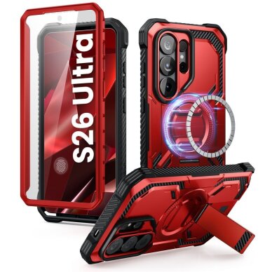 Samsung Galaxy S26 Ultra Supcase ArmorBox Mag MagSafe dėklas – raudonas ir juodas 1 Samsung Galaxy S26 Ultra Supcase ArmorBox Mag MagSafe dėklas – raudonas ir juodas 1