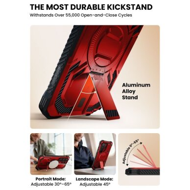 Samsung Galaxy S26 Ultra Supcase ArmorBox Mag MagSafe dėklas – raudonas ir juodas 3