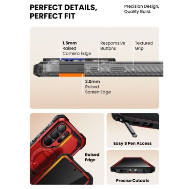Samsung Galaxy S26 Ultra Supcase ArmorBox Mag MagSafe dėklas – raudonas ir juodas 8 Samsung Galaxy S26 Ultra Supcase ArmorBox Mag MagSafe dėklas – raudonas ir juodas 8