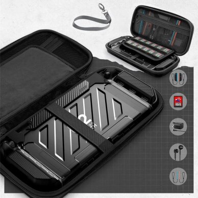Nintendo Switch 2 dėklas Supcase Carrying Plus – juodas 3