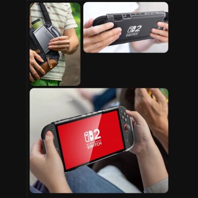 Nintendo Switch 2 dėklas Supcase Crystal – permatomas 5