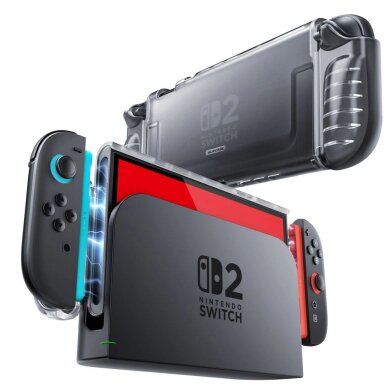 Nintendo Switch 2 dėklas Supcase Crystal – permatomas