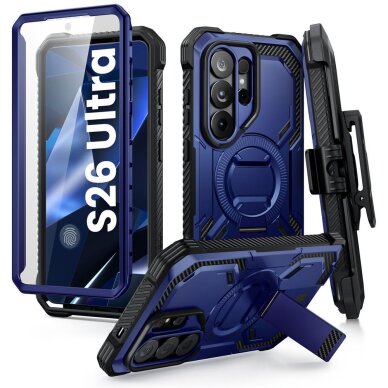 Samsung Galaxy S26 Ultra Supcase iBlason ArmorBox Clip Mag MagSafe dėklas – tamsiai mėlynas ir juodas