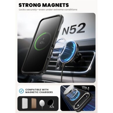 iPhone 17 Air dėklas Supcase IBLSN Ares Flip Mag, MagSafe – juodas 5 iPhone 17 Air dėklas Supcase IBLSN Ares Flip Mag, MagSafe – juodas 5