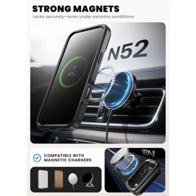 iPhone 17 Pro dėklas Supcase IBLSN Ares Flip Mag su MagSafe – juodas 5 iPhone 17 Pro dėklas Supcase IBLSN Ares Flip Mag su MagSafe – juodas 5