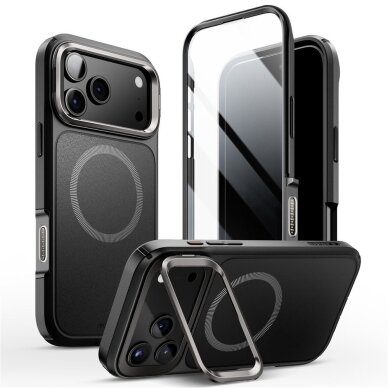 iPhone 17 Pro dėklas Supcase IBLSN Ares Flip Mag su MagSafe – juodas