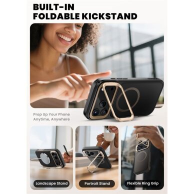 iPhone 17 Pro dėklas Supcase IBLSN Ares Flip Mag, MagSafe – auksinis 4