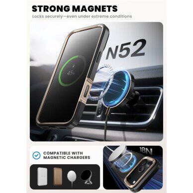 iPhone 17 Pro Max dėklas Supcase IBLSN Ares Flip Mag, MagSafe – auksinis 5 iPhone 17 Pro Max dėklas Supcase IBLSN Ares Flip Mag, MagSafe – auksinis 5