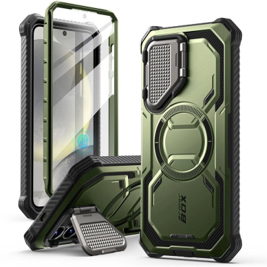 Supcase IBLSN Armorbox Mag Dėklas skirtas Samsung Galaxy S25 - Olive 1