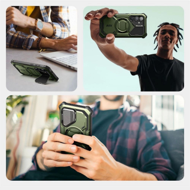 Supcase IBLSN Armorbox Mag Dėklas skirtas Samsung Galaxy S25 - Olive 5