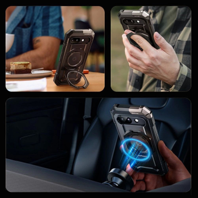 Google Pixel 9A – Supcase UB Grip Mag dėklas - Juodas 5