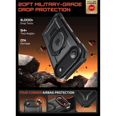 iPhone 17 Air dėklas Supcase UB Grip Mag, MagSafe – juodas 2